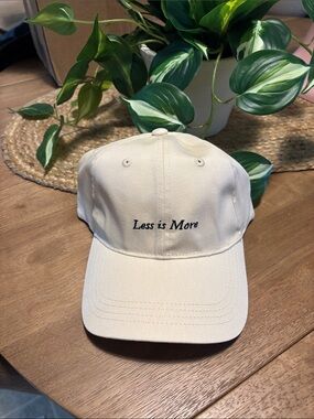 NEW MERIT Cream 'Less is More' Embroidered Baseball Cap
